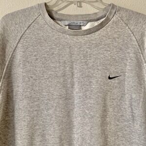 Vintage Nike Men's Gray Crewneck Pullover Mini Swoosh Sweatshirt XL